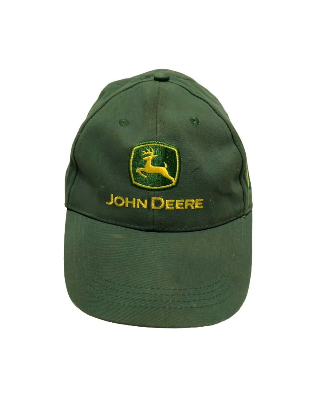 Green John Deere Adjustable Hat Cap Farmer Rancher Nothing Runs Like a Deer Mens